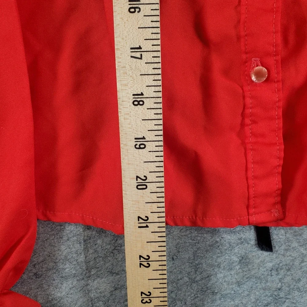 Rio Ruffle Blouse Womens Large Red Vintage Victorian Jabot Long Sleeve Gothic